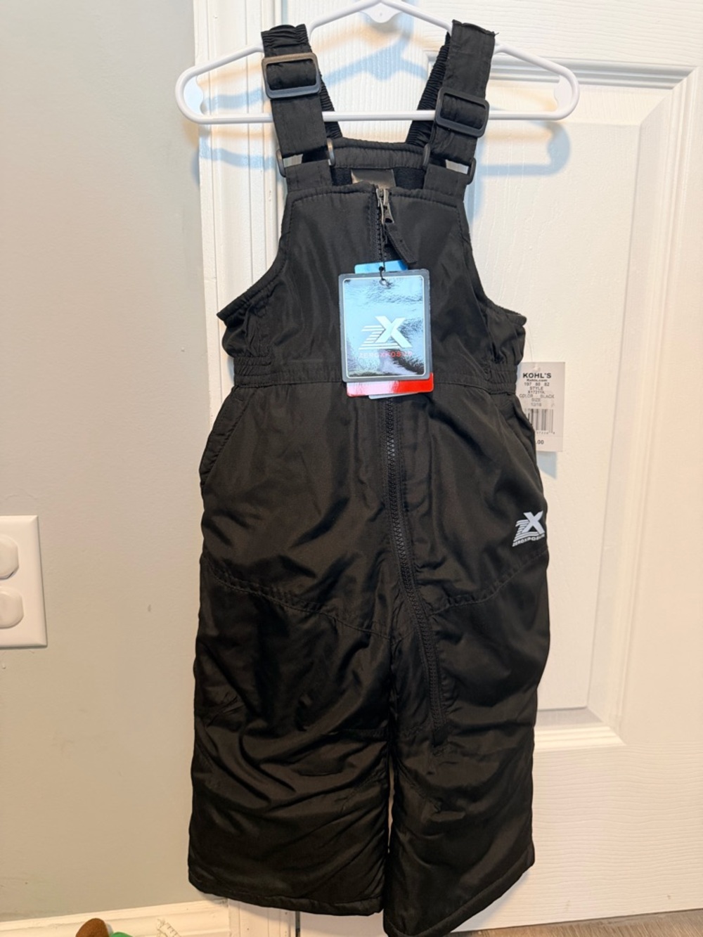 ZeroXposur Black Baby Toddler Snow Bib | Size 12-18m